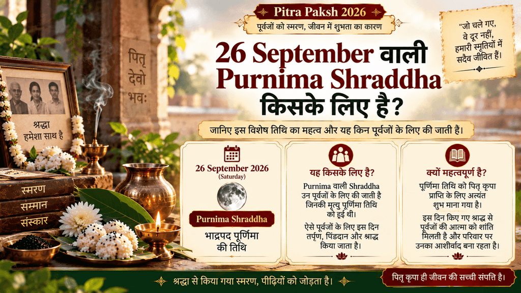 26 September वाली Purnima Shraddha किसके लिए है?