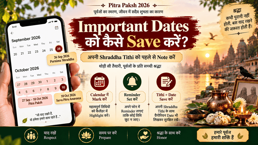 Important dates को कैसे save करें?
