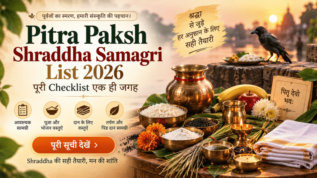 Pitra Paksh Shraddha Samagri List 2026 पूरी Checklist