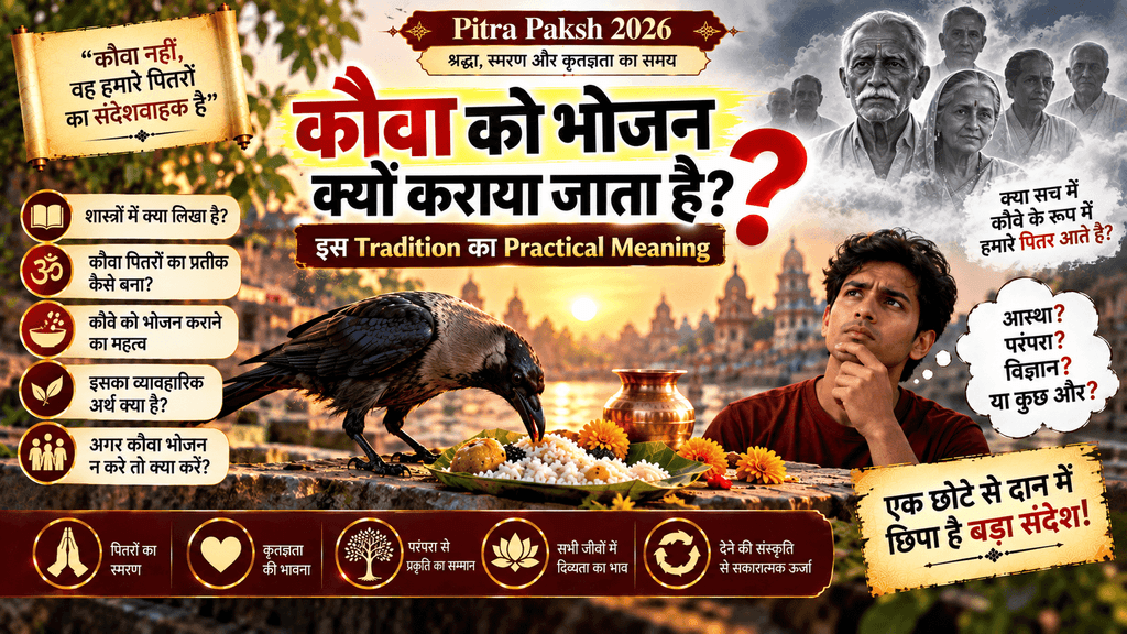 कौवा को भोजन क्यों कराया जाता है? इस tradition का practical meaning