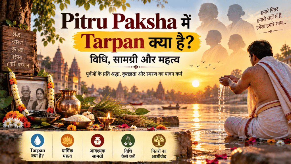 Pitru Paksha में Tarpan क्या है? विधि, सामग्री और महत्व